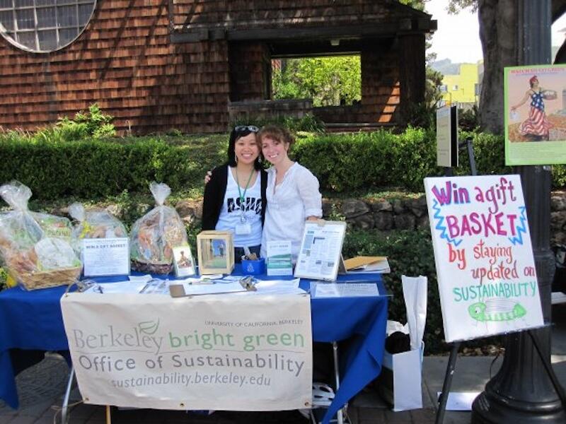 Two people tabling